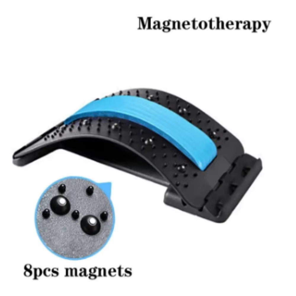 Multi-Level Adjustable Back Stretcher and Massager for Lumbar and Cervical Spine Support