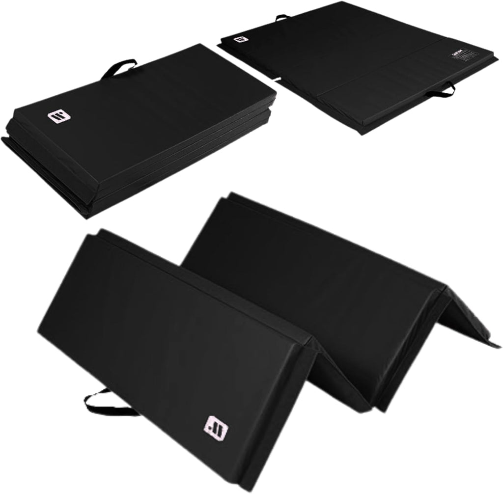 - 4 Ft X 6 Ft X 2 - Personal Fitness & Exercise Mat for Home Workout - Lightweight and Folds for Carrying – All Purpose Gym Mat – Thick Mat for Yoga, Pilates, Stretches, Floor Exercises