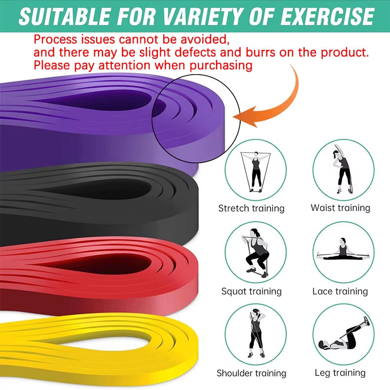 Resistance Band Set for Pull-Up Assistance and Stretching - Heavy-Duty Exercise Bands for Physical Therapy and Home Workouts