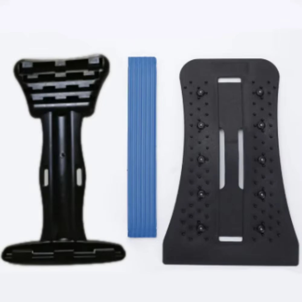 Multi-Level Adjustable Back Stretcher and Massager for Lumbar and Cervical Spine Support