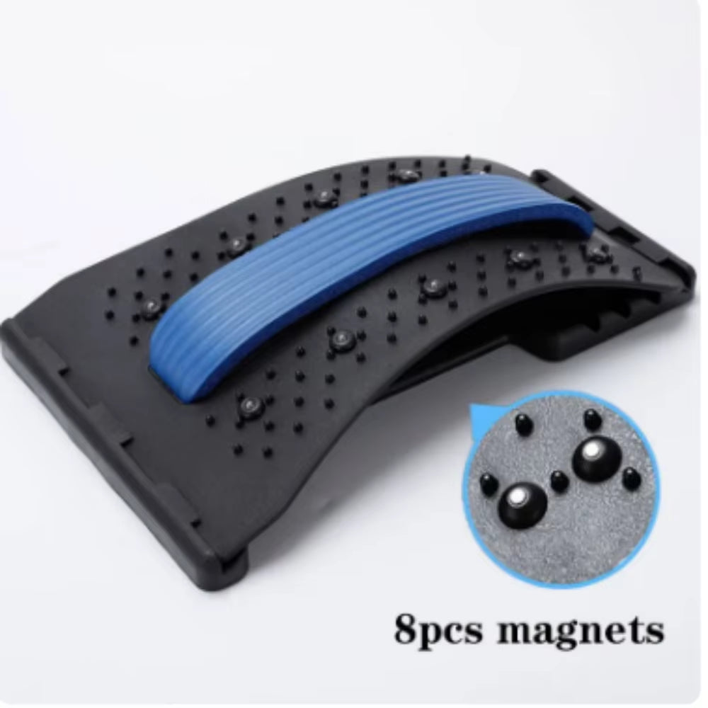 Multi-Level Adjustable Back Stretcher and Massager for Lumbar and Cervical Spine Support